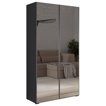 Skříň se zrcadlem CABO 2L 100 antracit