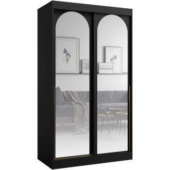 Skříň s posuvnými dveřmi 120 MOGI černá + zlatá