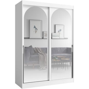 Skříň s posuvnými dveřmi 150 MOGI bílá + černá