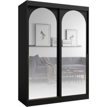 Skříň s posuvnými dveřmi 150 MOGI černá + zlatá