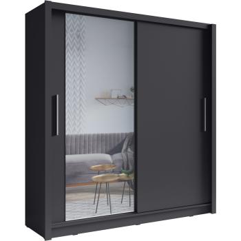 Skříň se zrcadlem 204 BAKI 12 šedý grafit