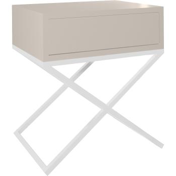 Noční stolek SIENA kašmír / bílá